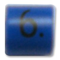TYCO ELECTRONICS - 05811606 - 电缆标识, 6 蓝色 100包