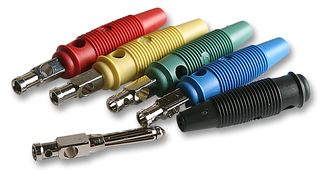 HIRSCHMANN - BUELA30K ASSORTED COLOURS - 插头 4mm 混色 (5只/包)