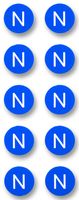 TYCO ELECTRONICS - LKZ12N - 铜导轨标签 N 12.5MM (10X10)