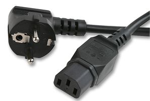 APSA - 1450/2.5 SW - 电源线 SCHUKO/IEC 黑色 2.5m