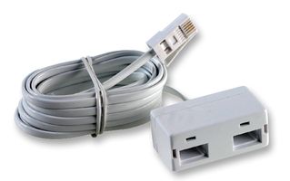 PRO SIGNAL - 31083R - 电话线,BT插头 至 双转换插座 10米