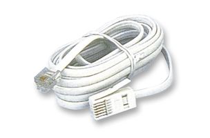 PRO SIGNAL - 31035R - 电话线,BT插头 至 RJ11插头 3米 白色