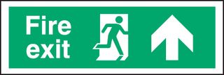BRADY - S180L/S - 指引标志 FIRE EXIT(安全出口) 向上箭头 250X850