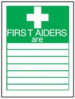 BRADY - S160T/R - 标志 FIRST AIDERS ARE...(急救人员是) RP