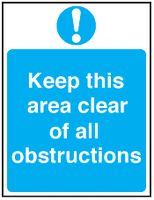 BRADY - MF070G/R - 警告标志 KEEP THIS AREA CLEAR(此区域不可有障碍物) 300X250