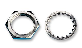 MULTICOMP - HEX NUT & S/PROOF WASHER BNC PK5. - 六角螺母 & 防振垫圈 BNC (5组/包)