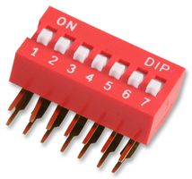 MULTICOMP - MCDA07 - 开关 DIL 直角型 7路