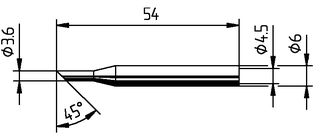 ERSA - 162 LD/SB - 烙铁头 斜面 45度 3.6mm