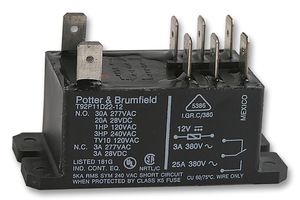 TYCO ELECTRONICS - T92P11D24-12 - 继电器 面板安装 DPCO 12VDC
